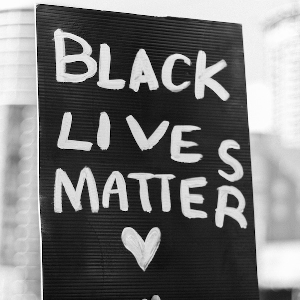 Text "black lives matter" in white on black background