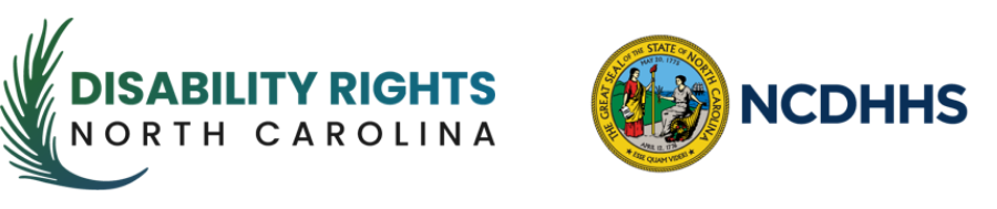 Disability Rights North Carolina and NCDHHS Logos