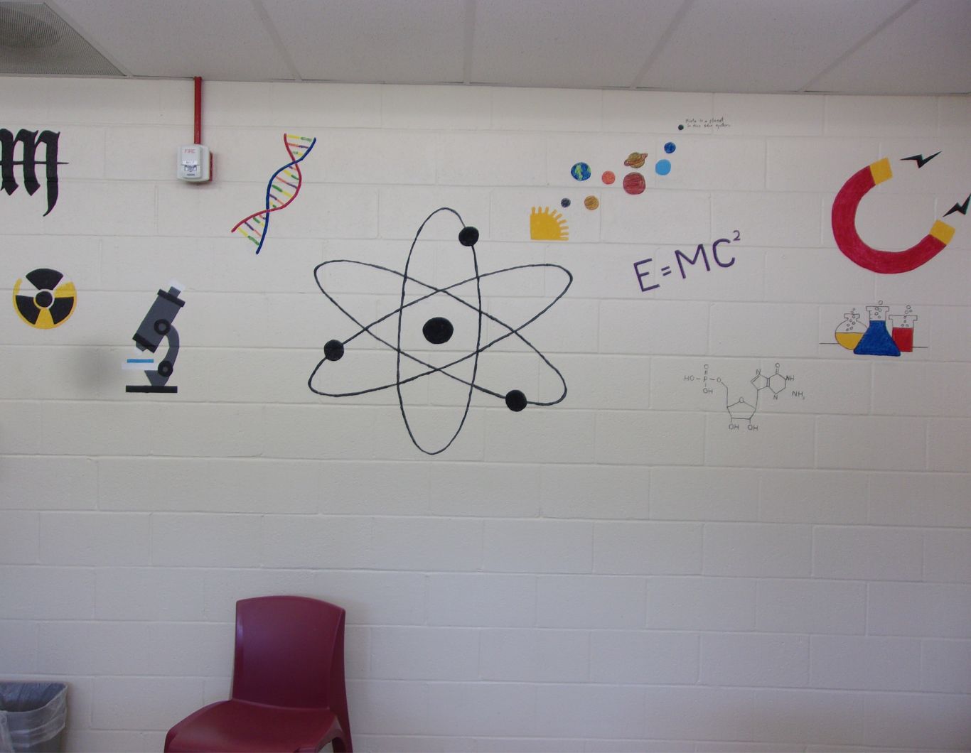 A mural in a classroom at Dillon JDC