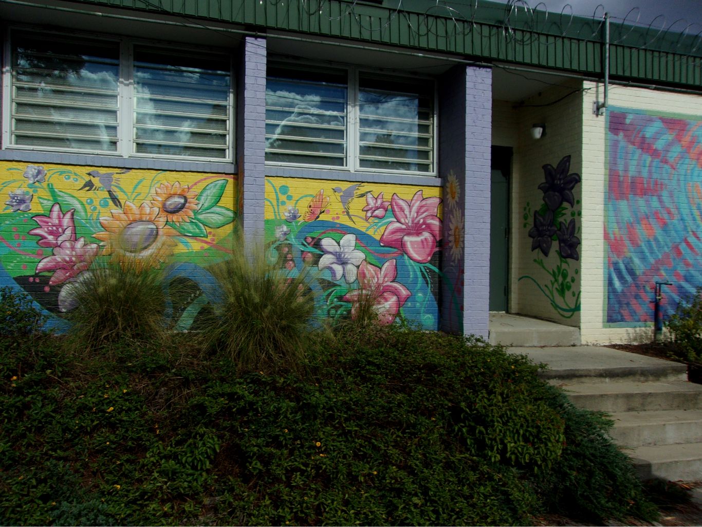 An outdoor mural at Cumberland JDC