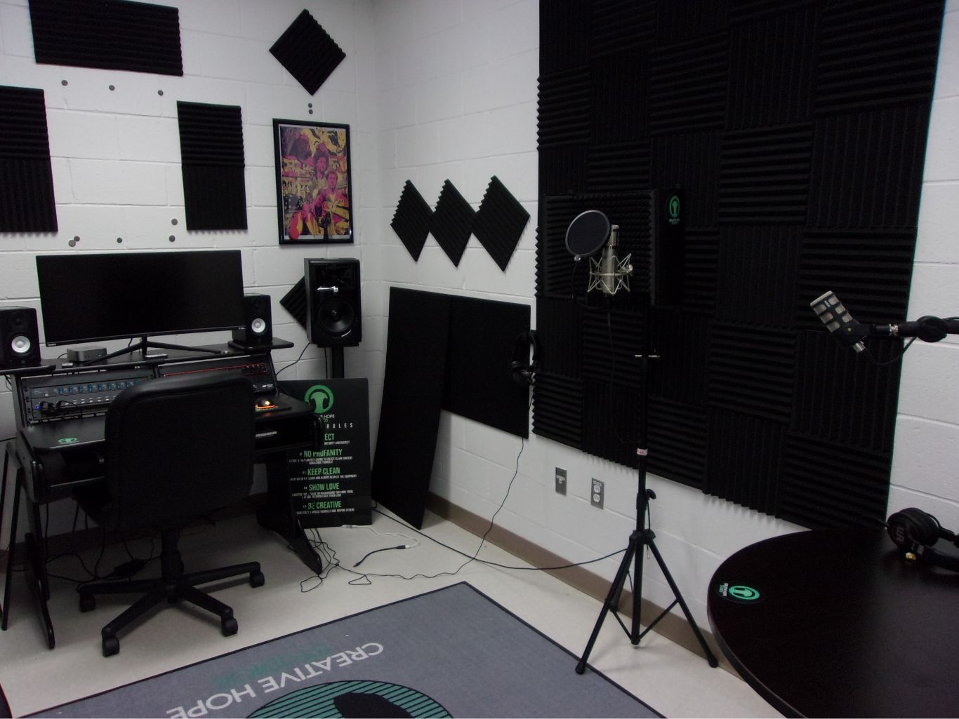 The music studio at Rockingham JDC
