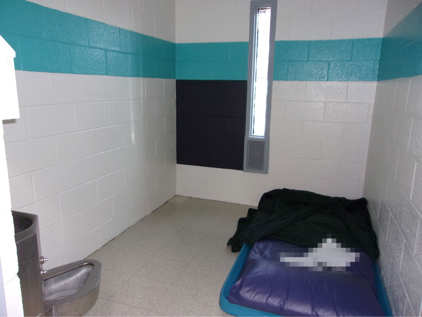 A cell at Pitt JDC during DRNC's second monitoring visit, after improvements were made