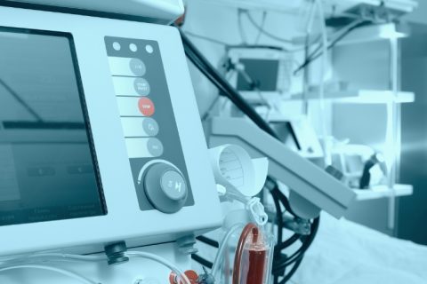image of life saving medical equipment in hospital room