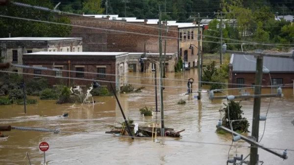 flooding in Asheville after Helene.