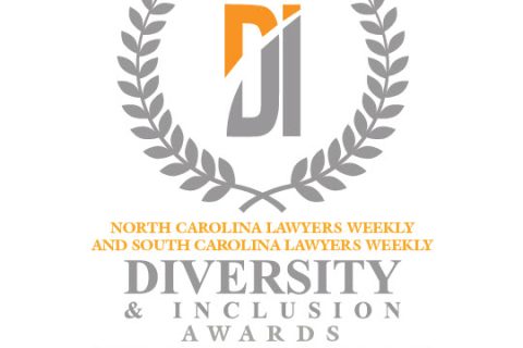 Honoree graphic reading: North Carolina Lawyers Weekly and South Carolina Lawyers Weekly Diversity & Inclusion Awards 2021 Honoree