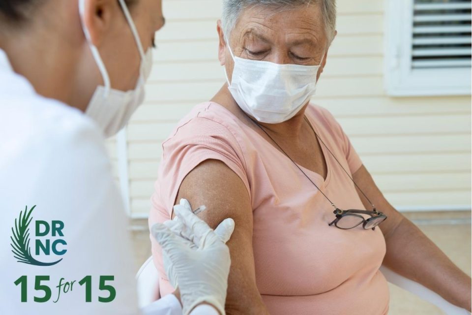 person receiving a vaccine