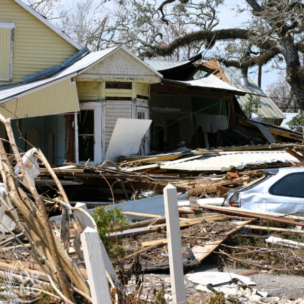 home destroyed from hurricane